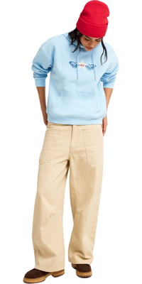 2026 Roxy Dame Det Perfekte Sted Hoodie ERJFT05110 - Cerulean