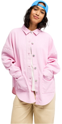 2026 Roxy Dame Spark Tilbagevasket Snor Overskjorte ERJWT03697 - Pink Lavender