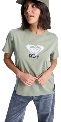 2026 Roxy Dame Ocean Vej Kunst T-Shirt ERJZT06015 - Oil Green