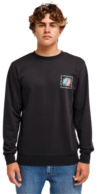 2026 Quiksilver Herre Vibes Crew Sweatshirt EQYFT05235 - Tarmac