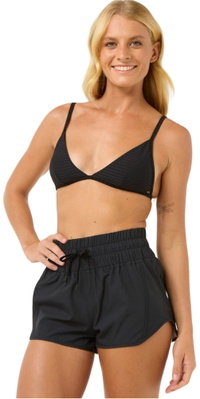2026 Rip Curl Dame Højtalje Retro Volley 3 Boardshorts 01QWBO - Black