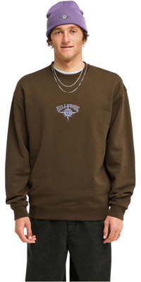 2026 Billabong Herre Burleigh Crew Sweatshirt EBYFT00182 - Dark Cedar
