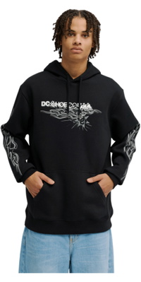 2026 DC Shoes Herre Side Flamme Hoodie EDYSF03285 - Black