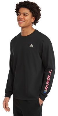 2025 ONeill Langærmet FWCPlay T-shirt Til Mænd 2850314 - Black Out