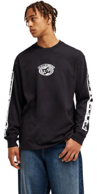 2026 DC Shoes Herre DC Echo Langærmede T-shirt EDYZT04462 - Black