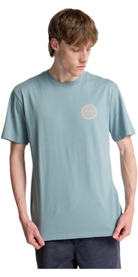 2026 Billabong Herre Kridt Bølge T-shirt EBYZT00525 - Washed Blue