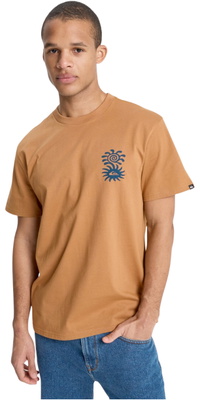 2026 Quiksilver Herre Evo Blomst Af Fred T-Shirt EQYZT08264 - Tobacco Brown