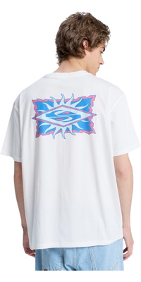 2026 Quiksilver Herre Stjernestjæle Stemplet T-Shirt EQYZT08284 - Snow White