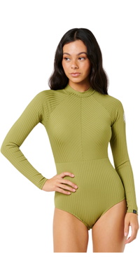 2026 Rip Curl Womens Premium Surf Long Sleeve Surf Suit 15CWRV - Green Olive