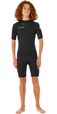 2026 Rip Curl Groms Trad 2mm Back Zip Shorty Våddragt 003TSP - Black