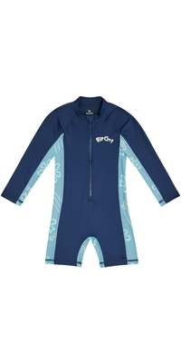 2026 Rip Curl Junior Ride The Wave UPF Langærmet Soltrøje 129TRV - Light Navy