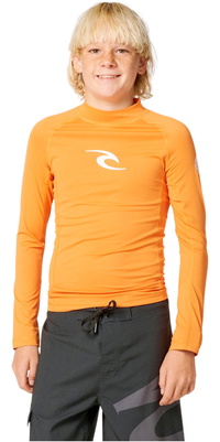 2026 Rip Curl Junior Waves UPF Langærmet Lycra-vest 12VBRV - Vitamin C