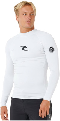 2026 Rip Curl Herre-Waves UPF- Performance -langærmet Lycra-vest 16FMRV - White