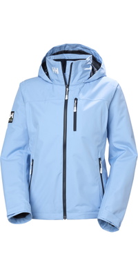 2026 Helly Hansen Dame Crew Hooded Mellem Lag Jakke 2.0 34447 - Bright Blue