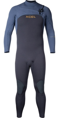 2026 Xcel Herre Comp + 3/2mm Chest Zip Våddragt MN32CPC4 - Black / Blue Nights