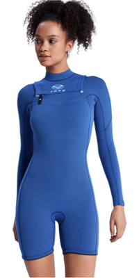 2026 Roxy Dame- Elite Xtra Stretch 2mm Langærmet Chest Zip Forårsvåddragt 26BW243501 - Blue Fog