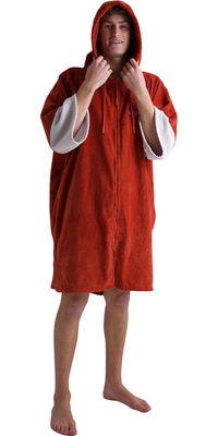 Dryrobe -håndklædekåbe I økologisk Bomuld Med Gennemgående Lynlås, 2026 ORGANICFZTRBO - Burnt Orange