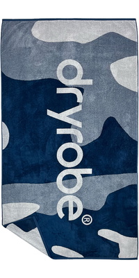 2026 Dryrobe Økologisk Strandhåndklæde DROBEACHT - Blue Black Camo