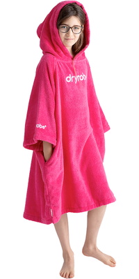 2026 Dryrobe Junior økologisk Håndklædeskiftkåbe ORGANICJTCRHP - Hot Pink