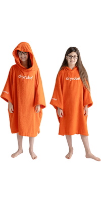 2026 Dryrobe Økologisk Håndklædeskiftkåbe Til Børn ORGANICJTCROR - Orange