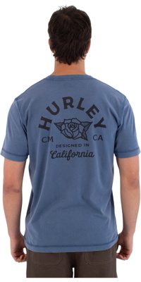 2026 Hurley Herre Trykpres Sider T-shirt MTSEU00025317 - Grey Teal