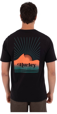 2026 Hurley Herre Trykpressesurfwar T-shirt MTSEUED0020 - Black