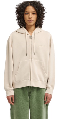 2026 Element Dame Lavkases Pigment Zip Gennem Hættetrøje ELJFT00135 - Oat Milk