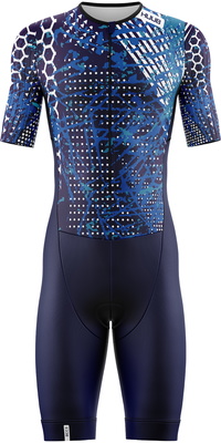 2026 HUUB Herre Collage Tri Suit COLTSNB - Navy / Blue
