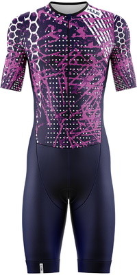 2026 HUUB Triatlon-dragt Til Kvinder, Collage-modellen, COLTSNP  Navy / Lyserød