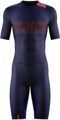 2026 HUUB Herre Contour Tri Suit CONTSNO - Navy / Orange