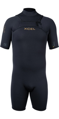 2026 Xcel Mens Comp+ 2/1.5mm Short Sleeve Spring Wetsuit ME210CP5-BLK - Black