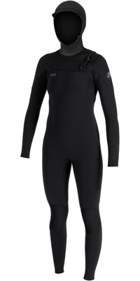 2026 O'Neill Dame Epic 6/4mm Chest Zip Med H&aelig;tte V&aring;ddragt 5653 - Black
