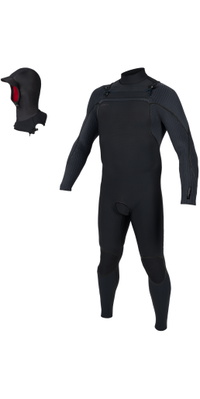 2026 ONeill Herre Mutant+ 4/3mm Chest Zip Med H&aelig;tte V&aring;ddragt 5724 - Black