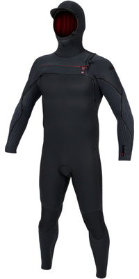 2026 ONeill Mens Hyperfreak Fire+ 5/4mm Chest Zip Hooded Wetsuit 5725 - Black