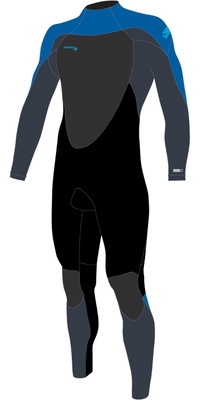 2026 O'Neill Junior Epic 5/4mm Back Zip V&aring;ddragt 4219B - Black / Slate / Baliblu