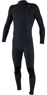 2026 ONeill Mens Hyperfreak+ 4/3mm Chest Zip Wetsuit 5344 - Carbon / Dark Slate