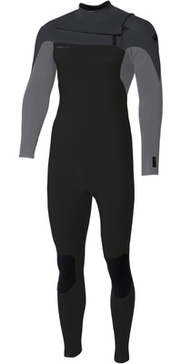 2026 ONeill Mens Epic 4/3mm Chest Zip Wetsuit 5647 - Tempered Steel / Smoke / Graphite