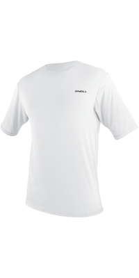 2026 ONeill Mens Basic Skins Short Sleeve Sun Shirt 5715 - White