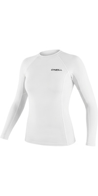 2026 O'Neill Dame Basis Skins Langærmet Lycra Vest 5718 - White