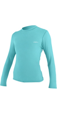 2026 ONeill Womens Basic Skins Long Sleeve Sun Shirt 5720 - Light Aqua