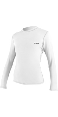 2026 O'Neill Womens Basic Skins Long Sleeve Sun Shirt 5720 - White