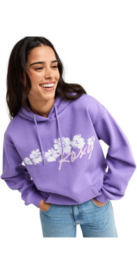 2026 Roxy Womens Surf Stoked Brushed Relaxed Hoodie ERJFT05115 - Dahlia Purple
