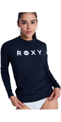 2026 Roxy Womens Essentials Heater Long Sleeve Rash Vest ERJWR03914 - Anthracite