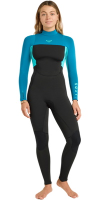 2026 Roxy Womens Prologue+ 4/3mm Back Zip Wetsuit 26BW213516 - Baltic