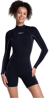 2026 Roxy Dame Elite Xtra Stretch 2mm Chest Zip Lange &aelig;rmer For&aring;rs V&aring;ddragt 26BW243501 - Dahlia