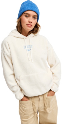 2026 Roxy Womens Cool Calling Sherpa Hoodie ERJPF03168 - Egret