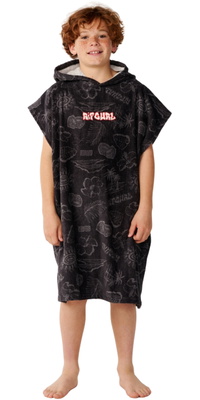 2026 Rip Curl Junior Sæsoner Hooded Håndklæde 00DBTO - Washed Black