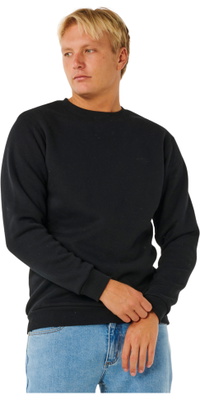 2026 Rip Curl Herre Klassisk Surf Crew Sweatshirt 0APMFL - Black