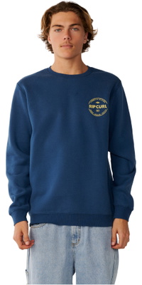 2026 Rip Curl Herre Basis Crew Sweatshirt 0CEMFL - Light Navy