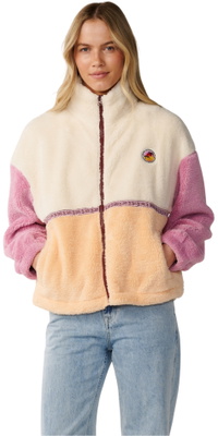 2026 Rip Curl Womens Surf Revival Heritage Polar Zip Thru Fleece 0D6WFL - Shell